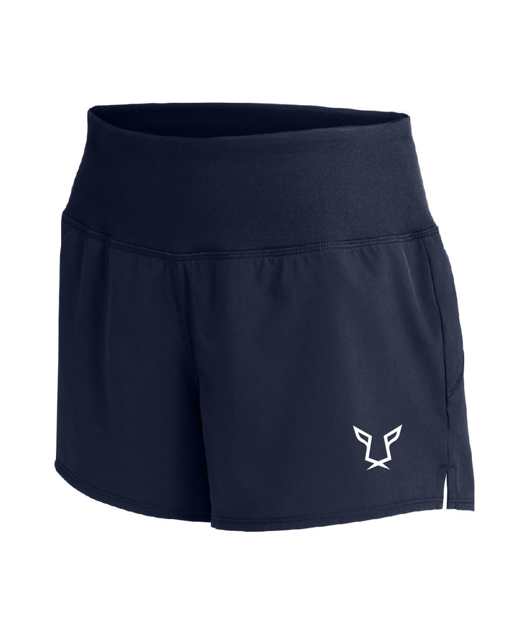 Women's Navy Evolution Performance Shorts (Front) by Odisi Apparel