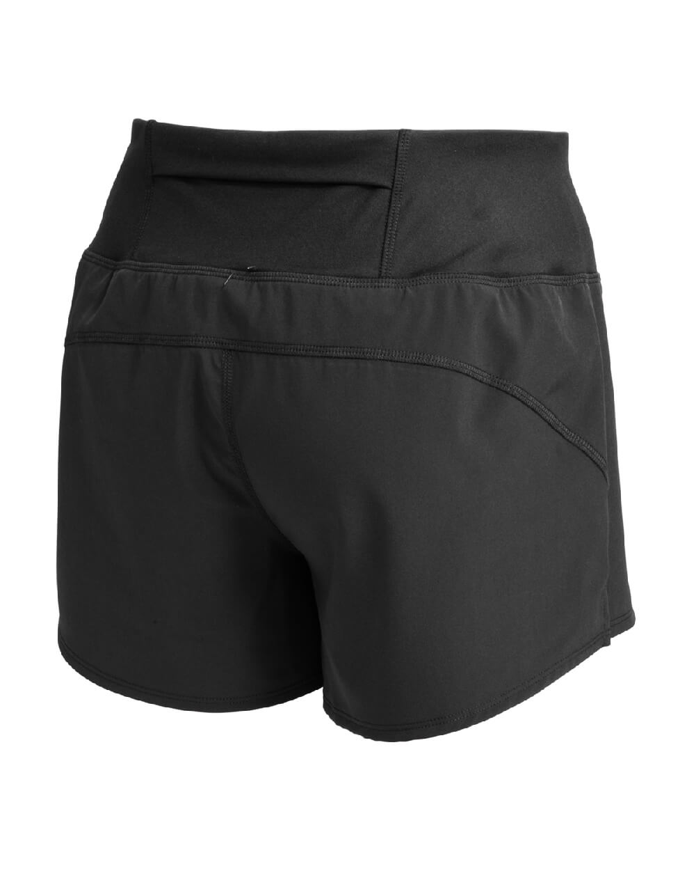 Women's Black Evolution Performance Shorts (Back) by Odisi Apparel